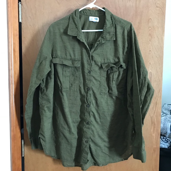 Old Navy Tops - Olive Old Navy Button Down XXL Tall